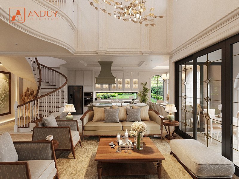 thiết kế nội thất biệt thự cao cấp