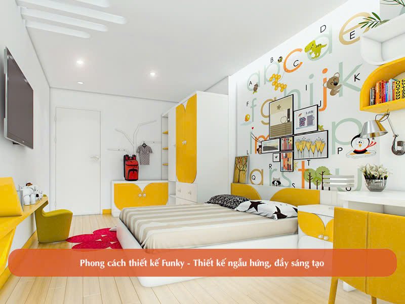 phong cách thiết kế Funky