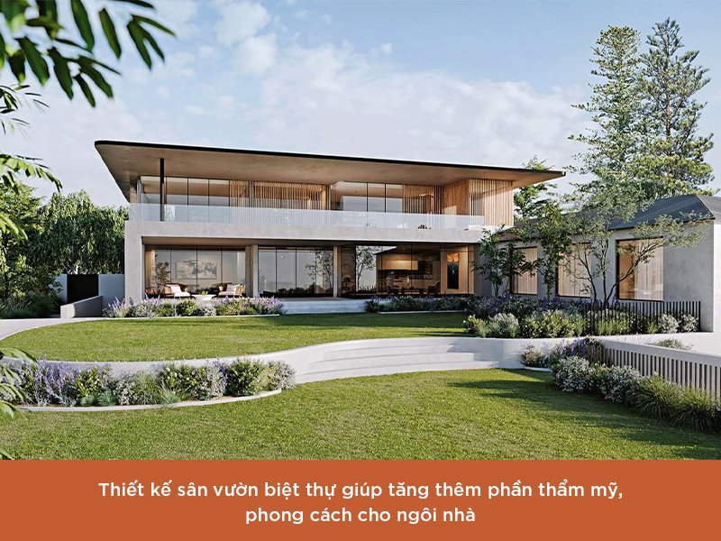 Thiết kế sân vườn nhà biệt thự